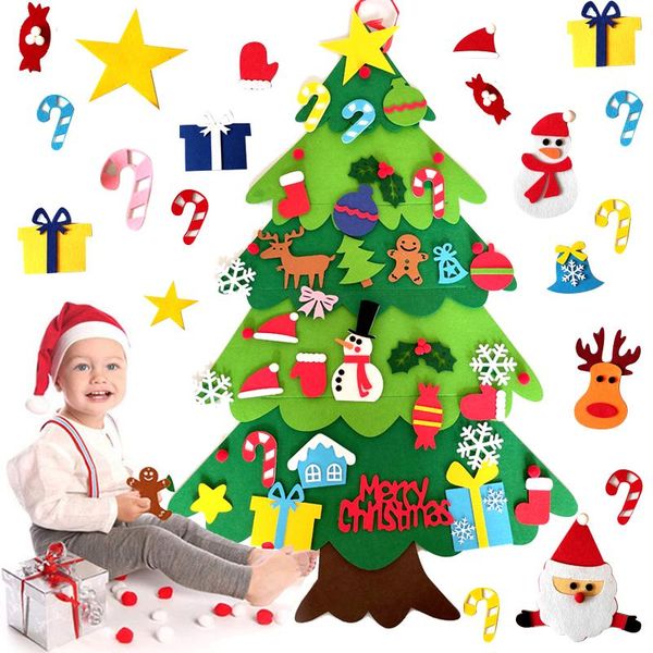 

christmas decorations diy felt tree merry for home 2021 cristmas ornament xmas navidad gifts santa claus year