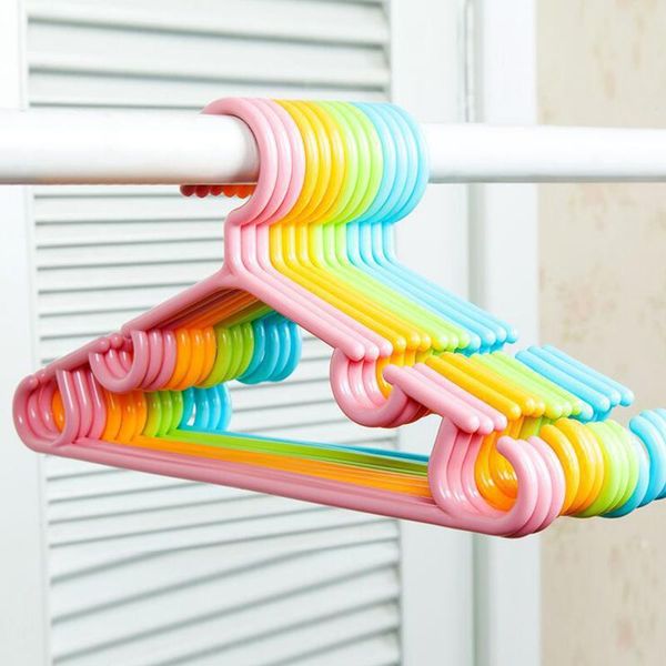 

hangers & racks candy colors kids clothes hanger children baby drying household display hook windproof coats clothing