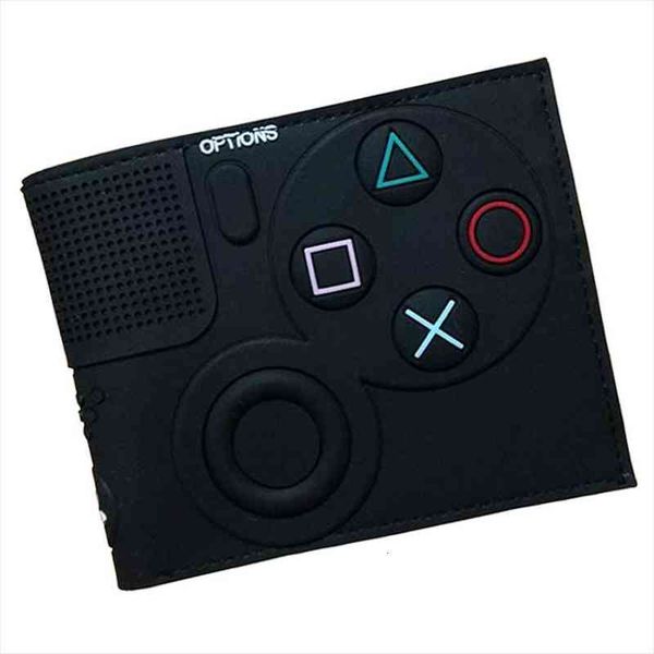 

3d touch games playstation purse anime cartoon pvc wallets for students boy girl money coin holder short wallet, Red;black