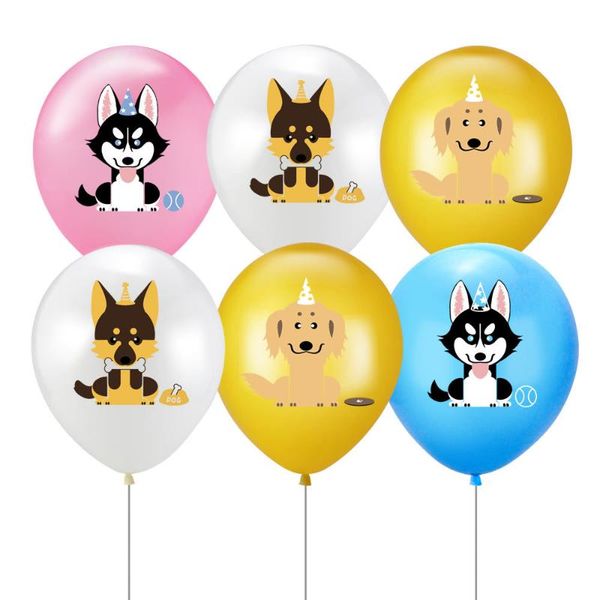 

12-inch dog pet printing rubber balloons anniversary birthday theme party decoration baby bath