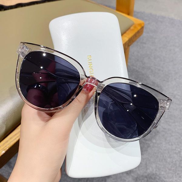 

sunglasses yooske 2021 women's fashion big round sun glasses for female oversized shades vintage jelly color pink sunglass uv400, White;black