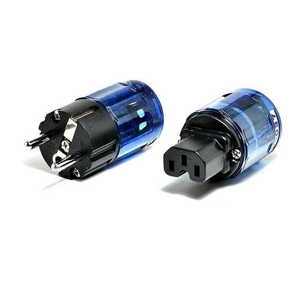 

smart power plugs 1 pair rhodium plated c-037 iec plug + p-037e schuko eur