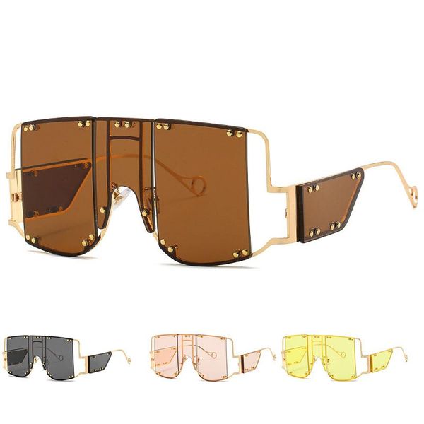 

sunglasses brand design super dalian body rivet for women men fashion retro hip hop outdoor big sun glasses eyeglasses, White;black