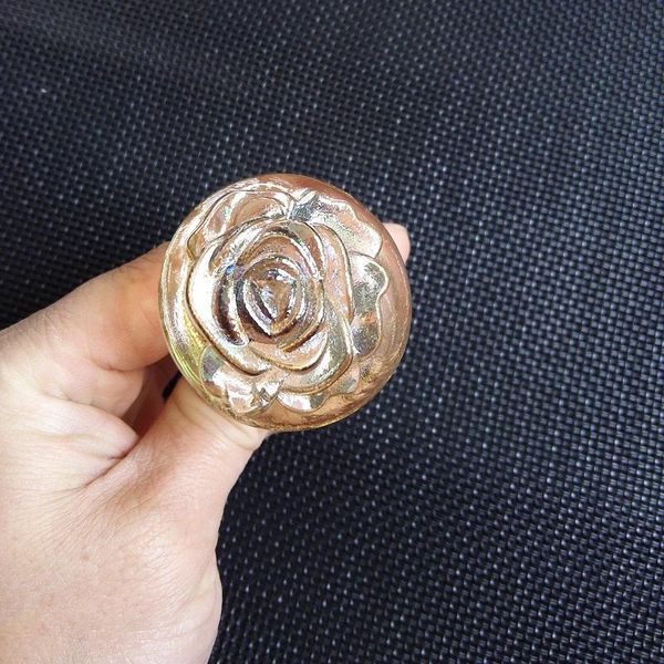 

chandelier crystal 10pcs/lot,45x100mm champagne rose flower glass wedding decoration garland pendant