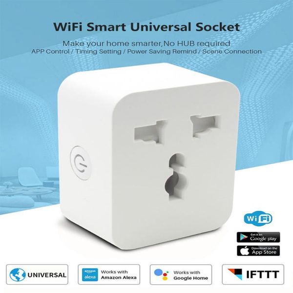 

smart power plugs tuya wifi+bluetooth socket home 10/15a timing us conversion plug works with amazon alexa/google home/ifttt