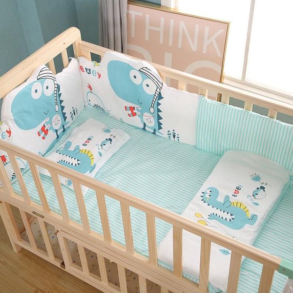 

bedding sets cotton baby crib fence skin-friendly fences born liner set cartoon pattern supplies kids birthday gift