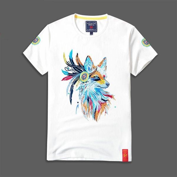 

men's t-shirts 2021 embroidery t-shirt chinese style short-sleeved woman cotton superior quality national trendy summer, White;black