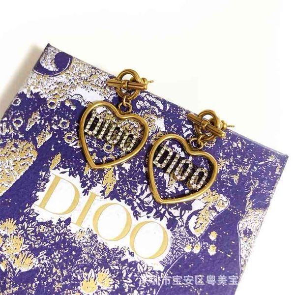 

75% off outlet online family love earrings 2021 four letter earrings 925 needles, Silver