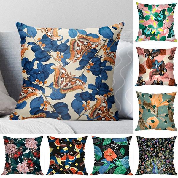 

flowers cushion cover pillow decorative tropical plant parrot pillowcase for sofa pillowcover cushion/decorative