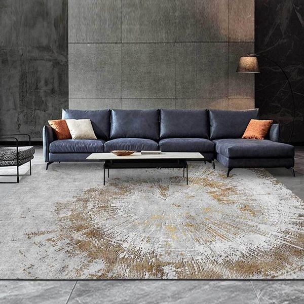 

carpets modern minimalist living room large area rugs abstract gray gold annual ring pattern non-slip bedroom bedside floor mat