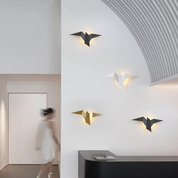 

wall lamp nordic modern led iron bird lamps for living room bedroom home decor stairs light bedside fixtures