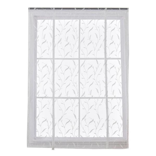 

curtain & drapes 1pc paddy pattern window short embroidery voile curtains sheer for home bedroom balcony 120x140cm(assorted