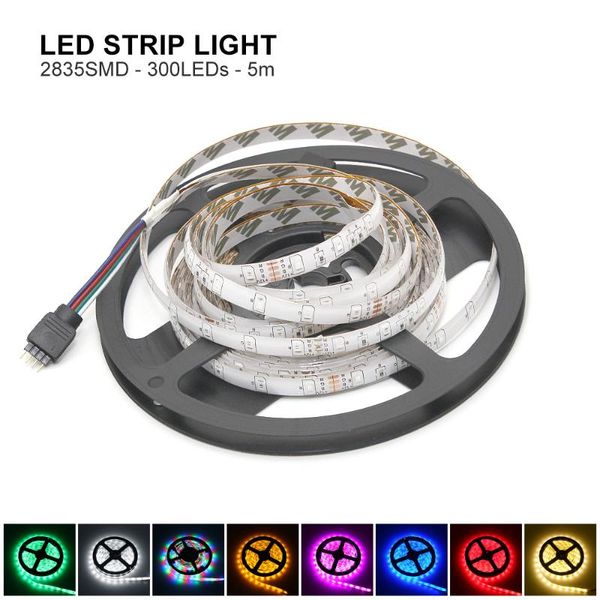 

waterproof 5m led strip light 16ft garland gaskets smd 2835 flexible 300leds home decoration christmas party fil bande dc 12v strips