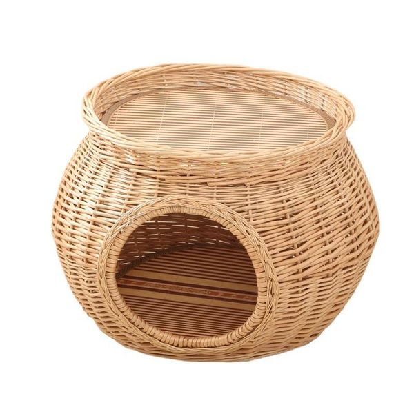 

cat beds & furniture rattan woven cat's nest summer cool dog's willow house small