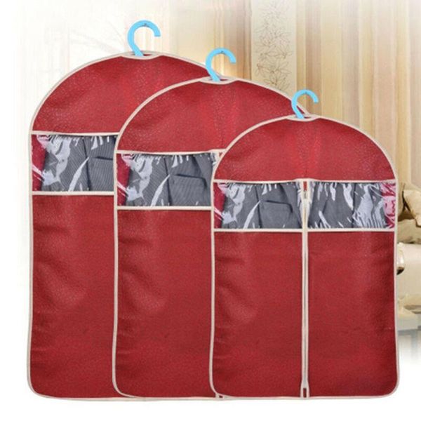 

stylish home dress clothes garment suit cover case dustproof bags protector hanging clothing storage boxes & bins