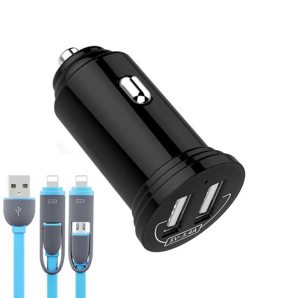 

mini universal dual usb car charger for phone 3.4a fast i 7 8 x xiaomi