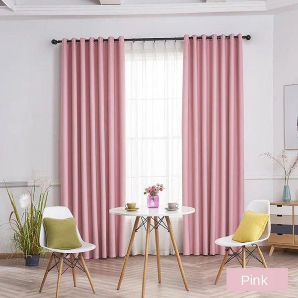 

curtain & drapes modern minimalist shade heat insulation sunscreen for living room stitching solid color thickened full blackout