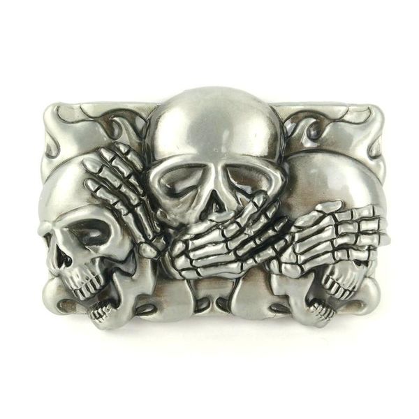 

fashion classic zinc alloy buckle 40mm skull belt buckles men metal for belts hebillas de para cinturones, Black;brown