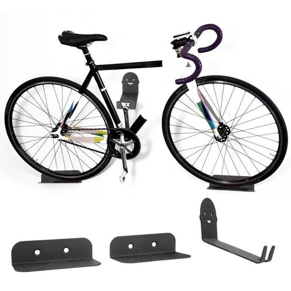 

hooks & rails high-carbon steel bicycle wall mounted storage rack can bear 100kg multifunctional guitar skateboard display