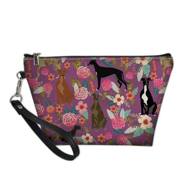 

black labrador printing cosmetic functiional bag for female lady make up pouch professional toiletry cases bags