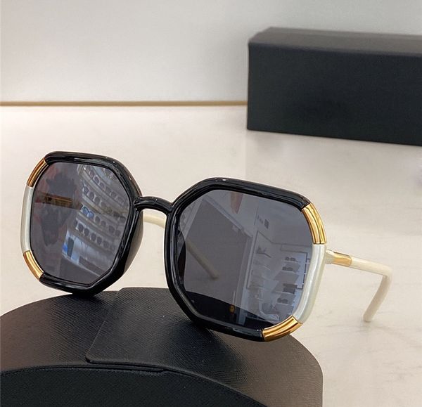 

fashion women designer sunglasses 20x metal plus acetate square prismatic frame glasses summer retro beach style uv protection come with cas, White;black