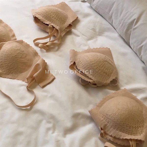 

gss metwo latex niche underwear no steel ring no trace sports shockproof gathered bra sleeping women's cotton women's underwear br, Red;black