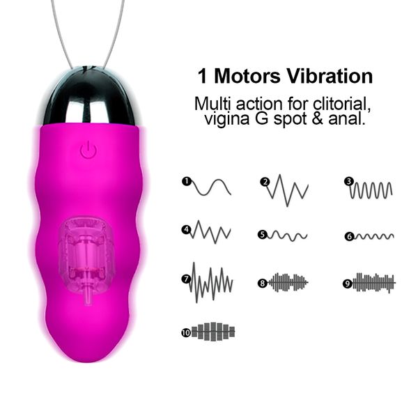 10 скоростей влагалище Vibrator зарядки секс-игрушки для пар водонепроницаемый беспроводной пульт дистанционного управления водонепроницаемый клитор стимулятор тихое пулевое яйцо