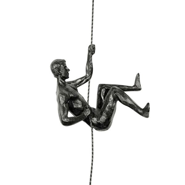 

decorative objects & figurines retro rock climbing character sculpture wall hanging background home decor statue pendant ornaments