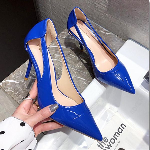 

dress shoes women office high heels ladies solid summer womans pumps spring female party plus size 41 zapatos de mujer2021, Black