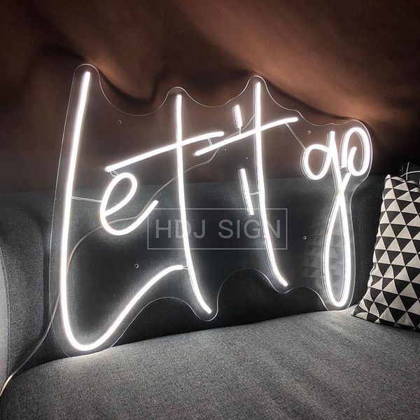 

other lighting bulbs & tubes let it go neon sign custom wall decor for bar store cafe home garage bright advertising led light