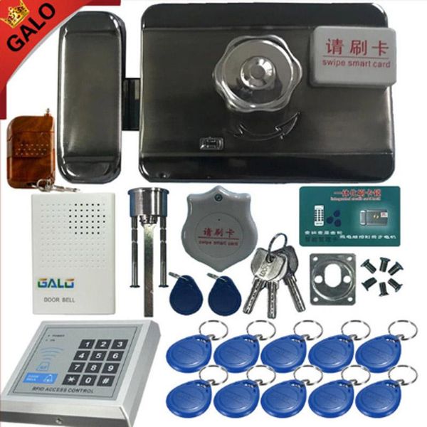 

30pc tags electronic lock electric motor mute door wired home gate security multiple sets of optional fingerprint access control