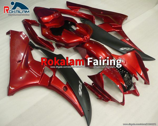 Für Yamaha YZF-R6 YZF R6 06 07 YZF 600 YZF600 2006 2007 Rot Schwarz Kunststoff Verkleidungen Rumpf Teile (Spritzguss)