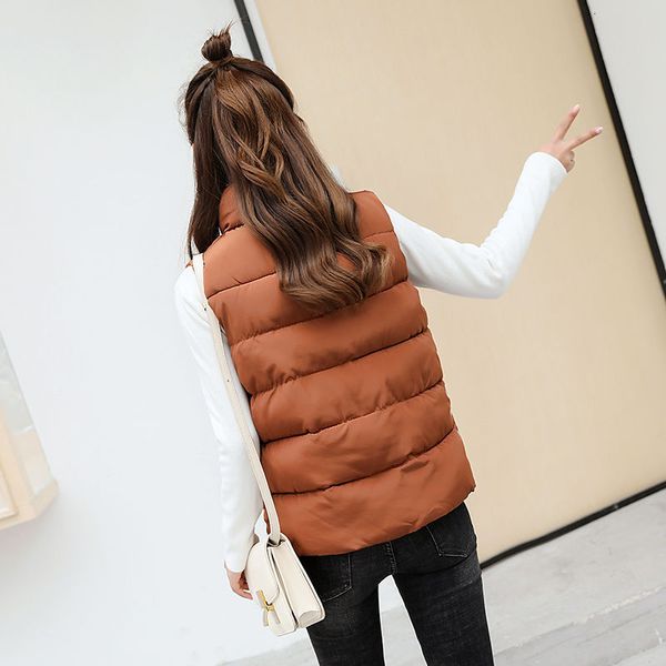 

vests 2021 down vt short autumn korean student large thickened harajuku cotton et women's winter, Black;white