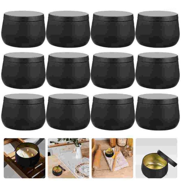 

storage bottles & jars 12pcs tea can round candle candy box craft beads jewelry canister