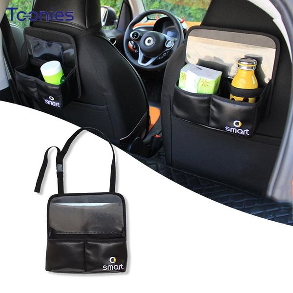 

car organizer seat storage bag box leather hanging for smart 450 451 453 fortwo forfour interior styling accessories