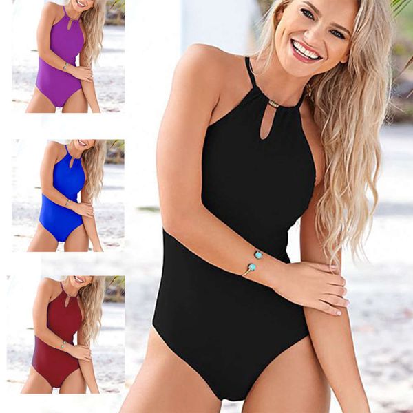 

ms swimsuit solid one piece swimsuit bikini, White;black