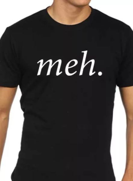 

meh t-shirt hommes drÃ´les, White;black