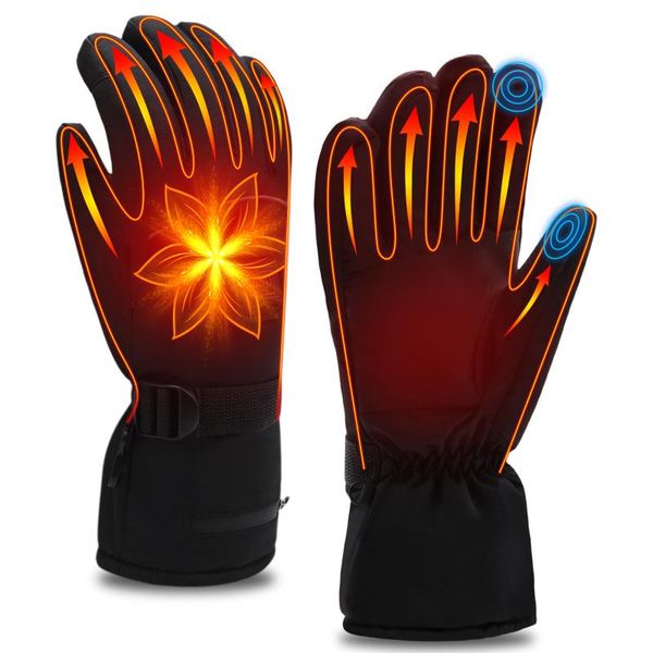 

ski gloves winter outdoor work hand warmer electric heated with 7.4v rechargeable battery cycling motorcycle