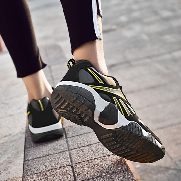 

spring fall breathable shoes sandals women men chaussures walking bottom outdoor lightweight skateboard in stock trainers eight 36-44, Black