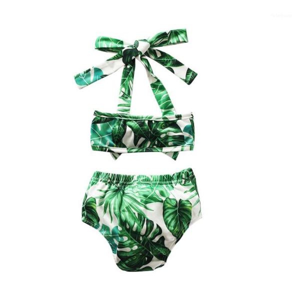 

summer floral print sling + shorts set infant baby two-piece swimsuits 20211, Black