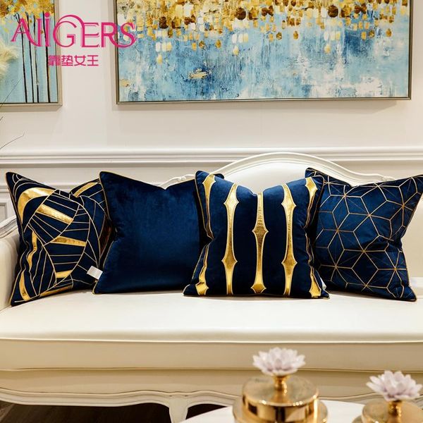 

avigers luxury blue cushion covers decorative pillow cases appliqu throw pillowcases 45 x 50 for sofa bedroom cushion/decorative