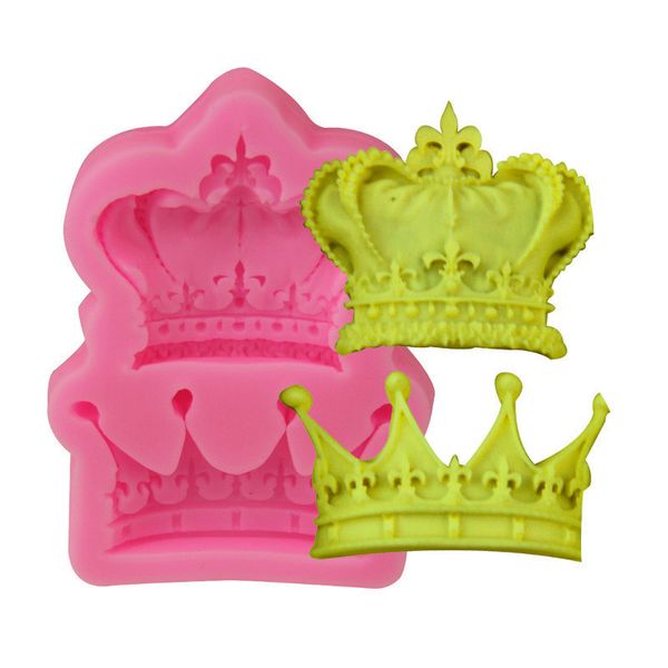 

dhl royal crown silicone fandont moulds silica gel crowns chocolate molds candy mould cake decorating tools solid color