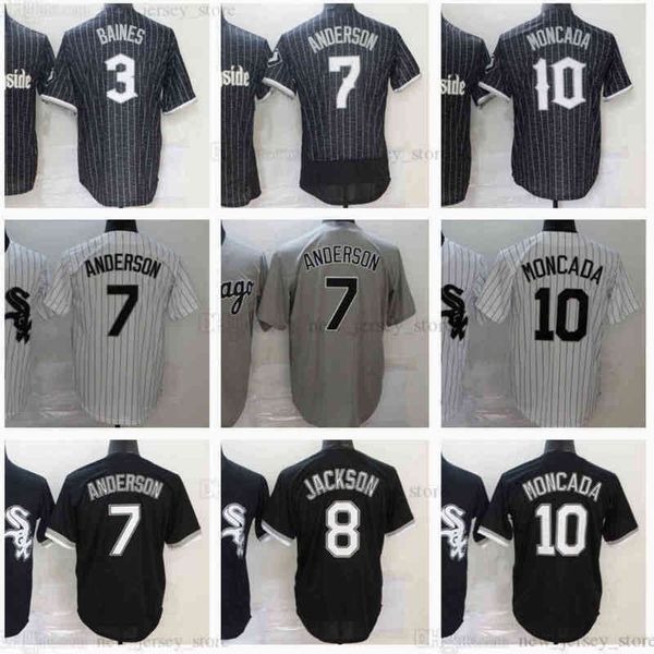 

new Black City Connect Baseball Jersey Stitched 10 Yoan 7 Tim Moncada Anderson 8 Bo 3 Harold Jackson Baines Jerseys Gray White Blank No, Same as picture