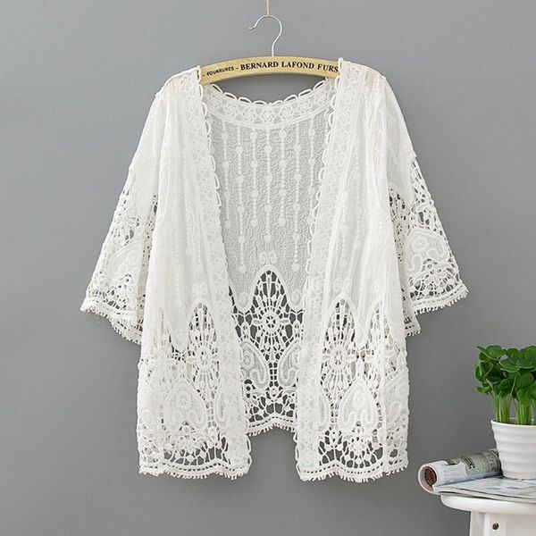 

lace beach cover up women solid swimsuit pareo tunics kaftan plage bathing suit hollow summer dress bikini outfit women's swimwear, White;black