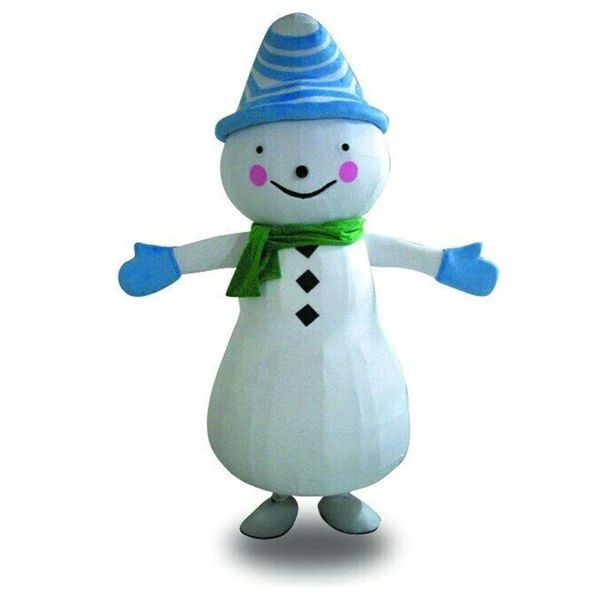 

halloween snowman mascot costume cartoon snow man theme character carnival festival fancy dress christmas adults size birthday party outdoor, Red;yellow
