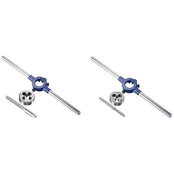 

hand tools unc tap and die set with 25mm round stock handle wrench, high speed steel machine thread