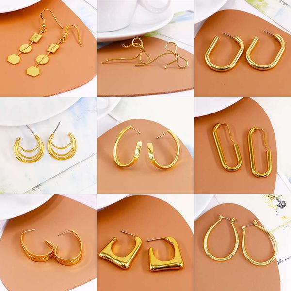 

plated earrings long simple tassel geometry