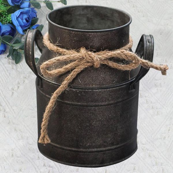

pc flower bucket retro iron pot vase decoration ornaments european for home garden buckets