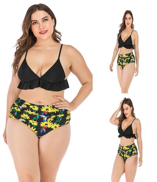 

plus size womens beachwear bikini set stamp sport swimwear push-up padded swimsuit bodysuit exquisite bather ## women's, White;black