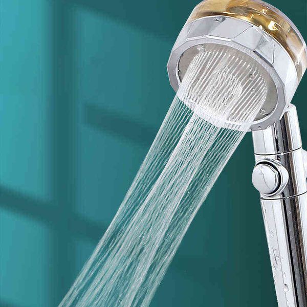 360 Döndürülmüş Yağış Duş Başlığı Filtre Sistemleri Banyo Bataryası Yüksek Basınçlı Turbo Fan Su Tasarrufu Sprey Banyo Aksesuarı H1209